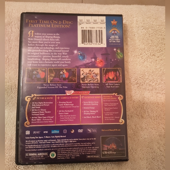 Walt Disney Platinum edition Sleeping Beauty 2 disc set - Picture 4 of 4
